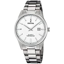 Festina Reloj Analógico para Hombre de Cuarzo con Correa en Acero Inoxidable F20511/2
