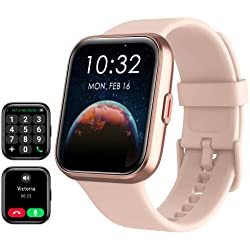 Reloj Inteligente Mujer con Llamadas y Voz de Alexa, WhatsApp Notificaciones, 1.7´´ HD Smartwatch Mujer con SpO2/Pulsómetro/Monitor de Sueño, 60 Modos Deportes, IP68 Reloj Deportivo para iPhone Android