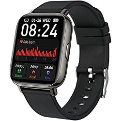 Smartwatch, 1.69´´ Reloj Inteligente Hombre Mujer, Pulsómetro, Monitor de Sueño, Pulsera Actividad Inteligente Impermeable IP68 con Podómetro, SpO2, 24 Modos Deporte, Reloj Deportivo para iOS Android