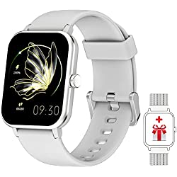 Smartwatch, Reloj Inteligente Mujer Hombre - Oxímetro Termometro, Caloría Podómetro, Reloj Deportivo Pulsometro, Pantalla Grande 1,69 Pulgada, Smartwatches Fashion para Mujer Hombre (Versión Mejorada)