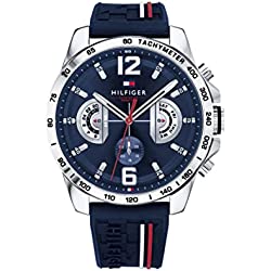 Tommy Hilfiger Reloj Analógico de Cuarzo multifunción para hombre con Correa en silicona Azul Marino - 1791476