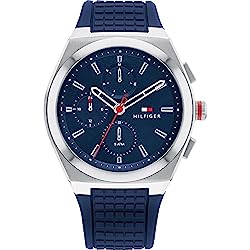Tommy Hilfiger Reloj Analógico de Cuarzo multifunción para hombre con Correa en silicona Azul - 1791899