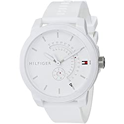Tommy Hilfiger Reloj Analógico de Cuarzo para hombre con Correa en silicona Blanco - 1791481