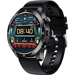 Reloj Inteligente Hombre con Llamadas Bluetooth - Smartwatch Hombre Redondo con 1.32´´ HD Reloj Deportivo con Mensajes Notificación Presión Arterial Ritmo Cardíaco Oxígeno Sanguíneo para Android iOS