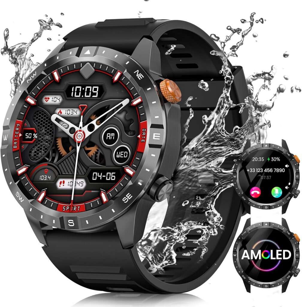 2024 Reloj Inteligente Hombre, 1.43 AMOLED Smartwatch con Llamadas